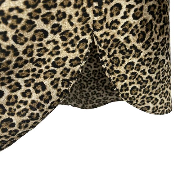 Michael Michael Kors Split Neck Bow Tie Sleeve Animal Print Top Womens Medium - Picture 4 of 7